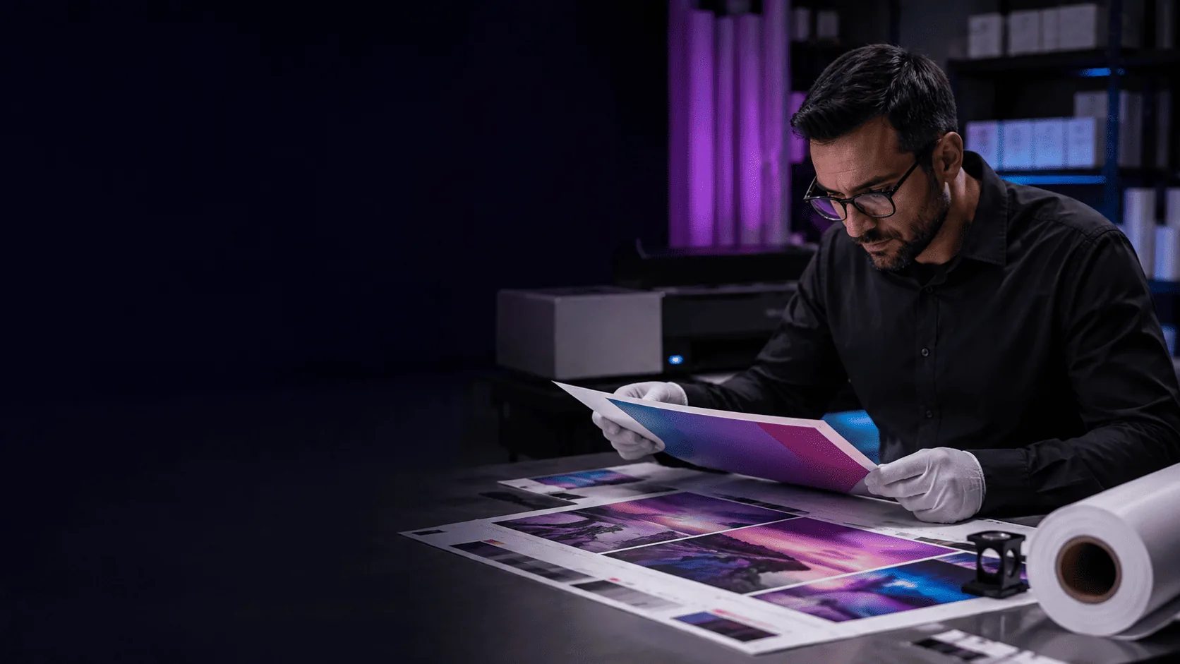 Qualitätsprüfung von professionellen Fotoabzügen